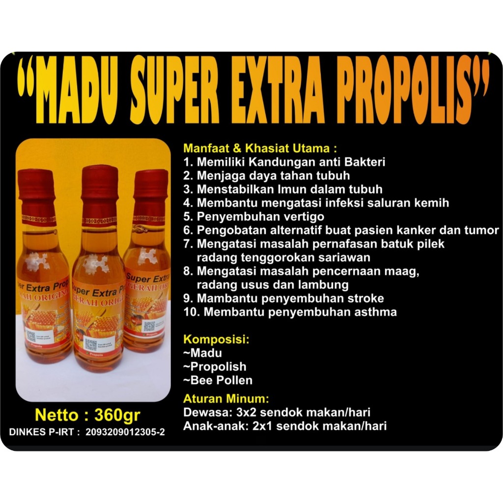 

Anugrah madu super extra propolis original