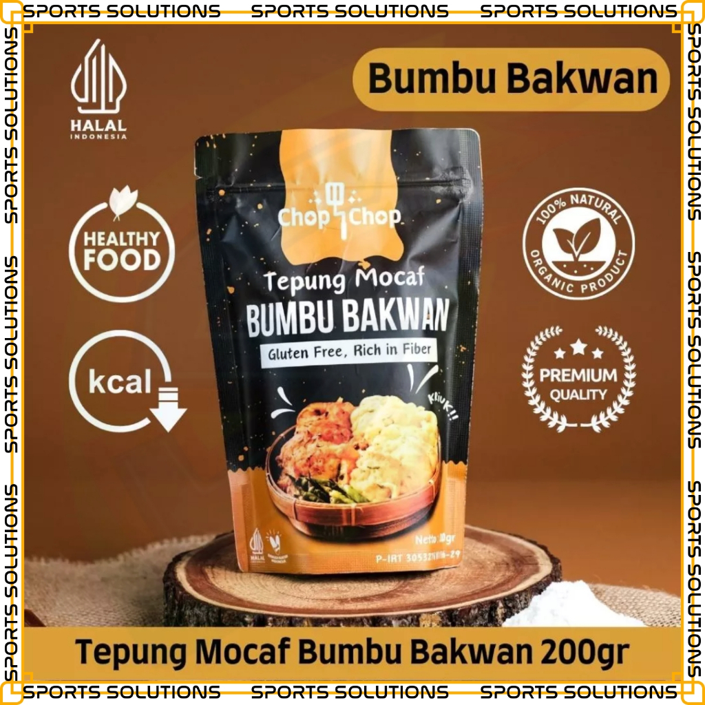 

SPORTS SOLUTIONS PRO Chopchop Tepung Mocaf Bakwan Gluten Free Organik Tepung Sehat Rendah Kalori 200gram TEPUNG BUMBU INSTANT BY CHOPCHOP