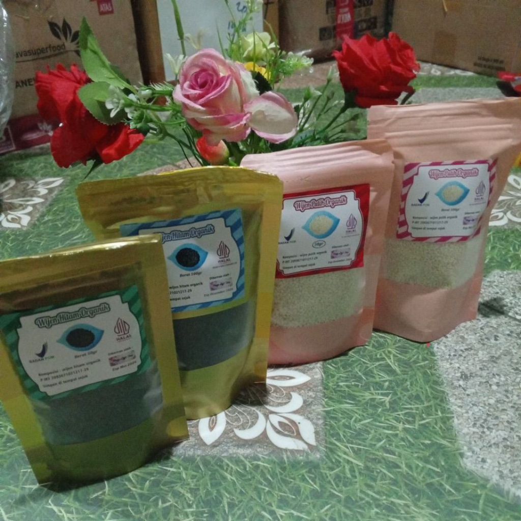 

wijen putih wijen hitam 50gr 100gr white sesame black seed organic premium quality biji wijen putih halal termurah promo sale