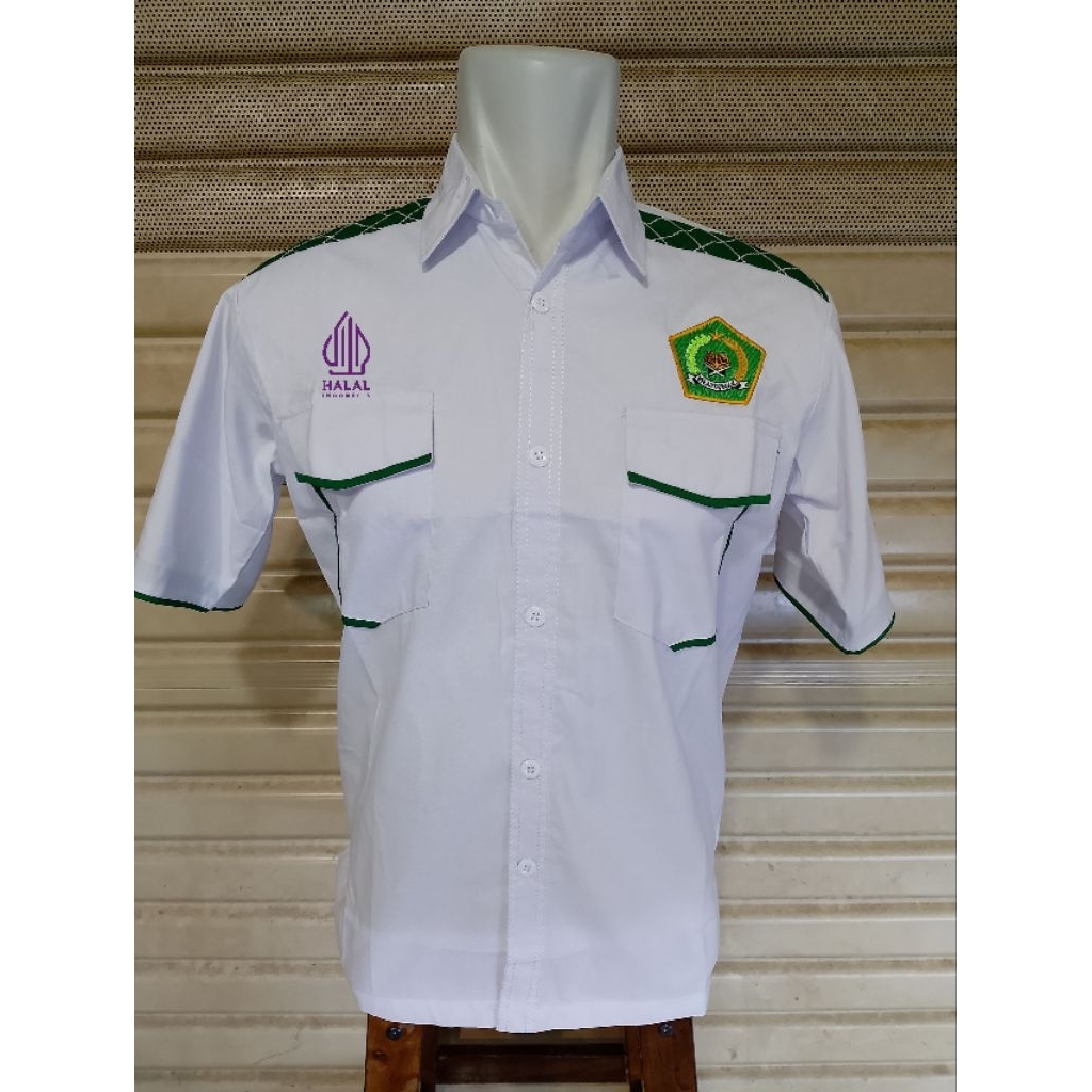 Kemeja Halal Kemenag Seragam Kemenag Putih Pendek
