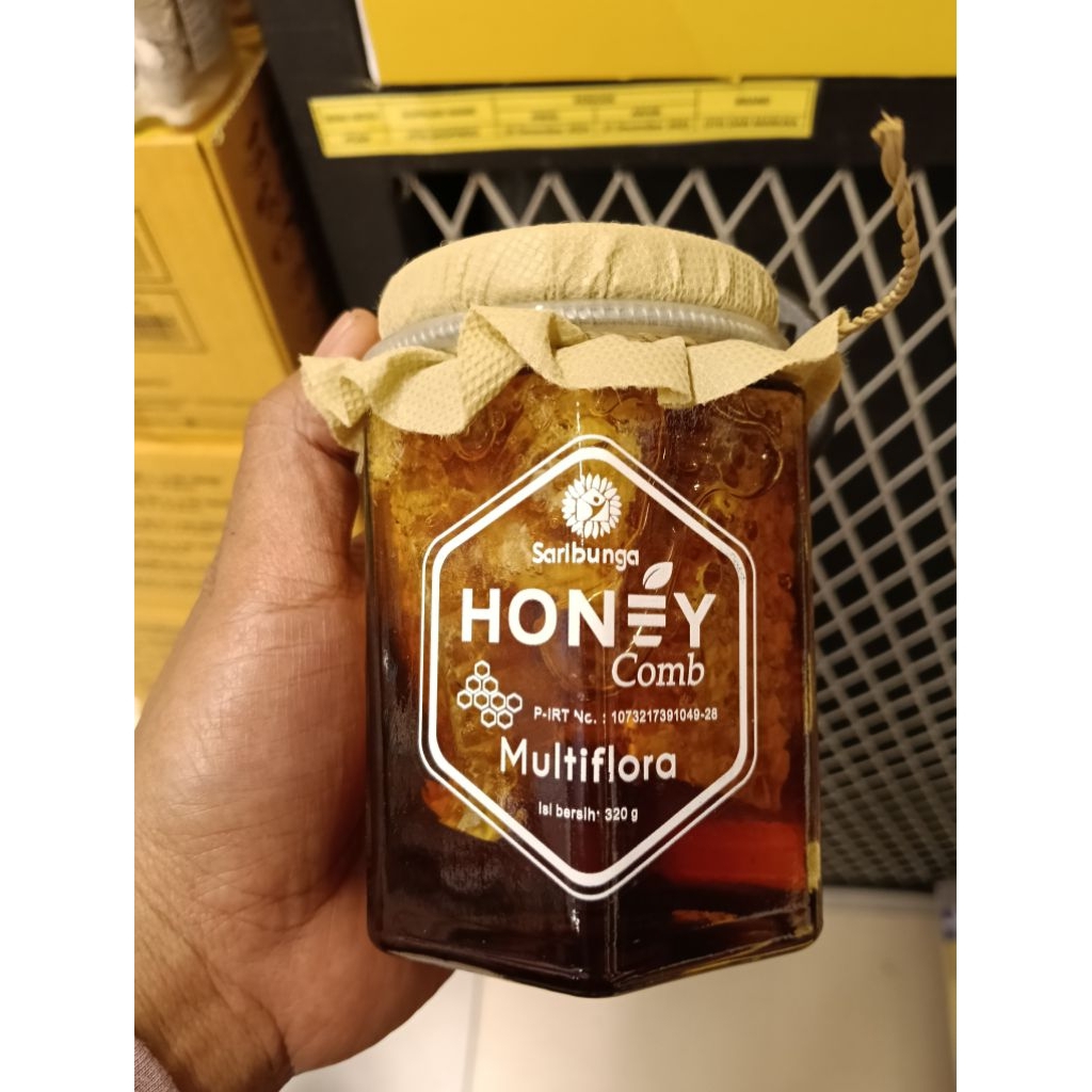 

saribunga honey comb multiflora 370gr madu sarang