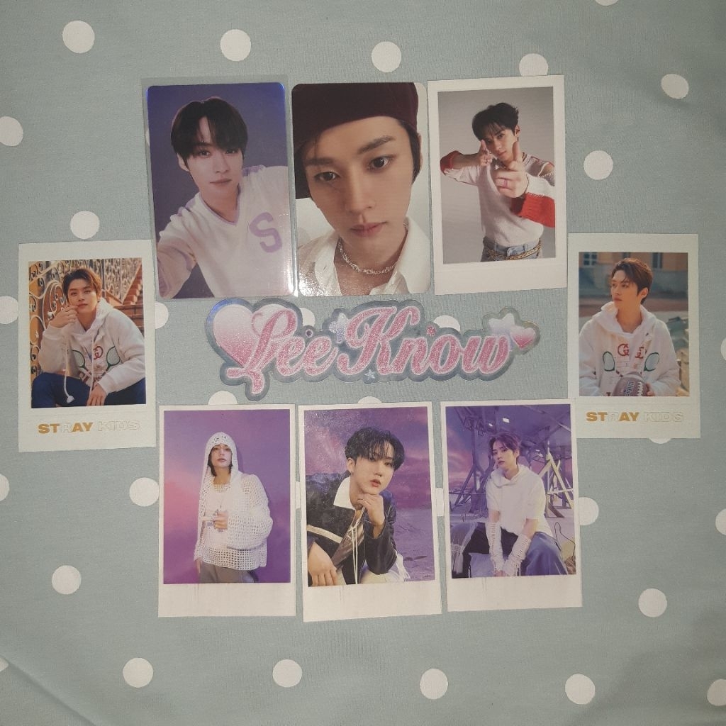 Photocard Leeknow straykids polaroid hyunjin changbin skz official