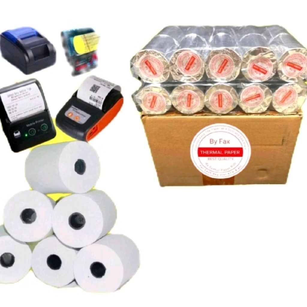 

Kertas struk kasir printer thermal 58x40mm isi 10 pcs