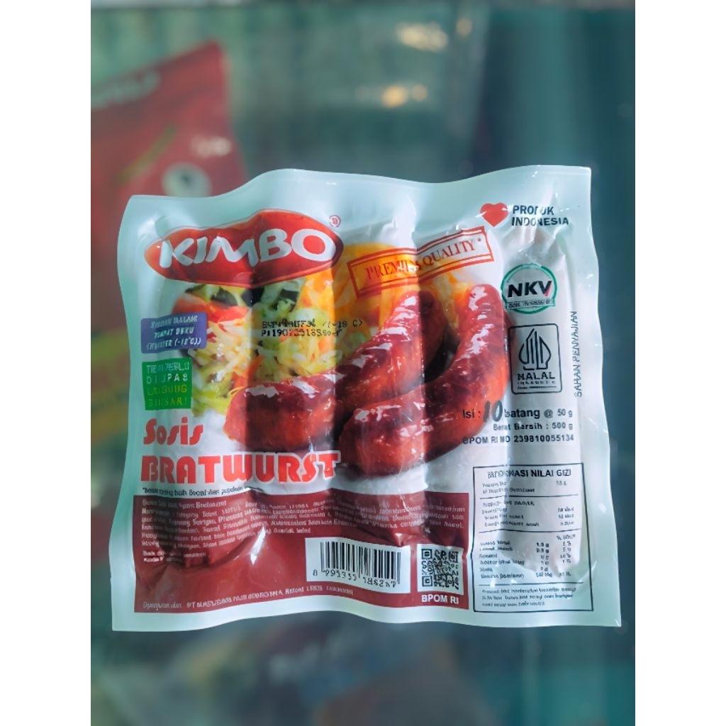 

Sosis Kimbo Bratwurst Original 500g