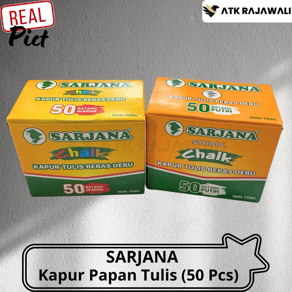 

Sarjana Kapur Putih Kapur Tulis Putih / Pack 50 Btg