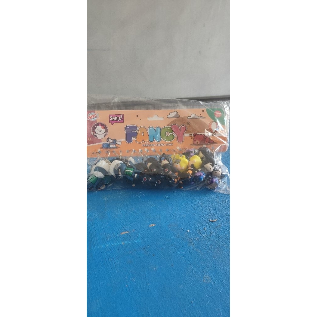 Gantungan Kunci Gambar Naruto / mainan ganci bahan karet karakther naruto