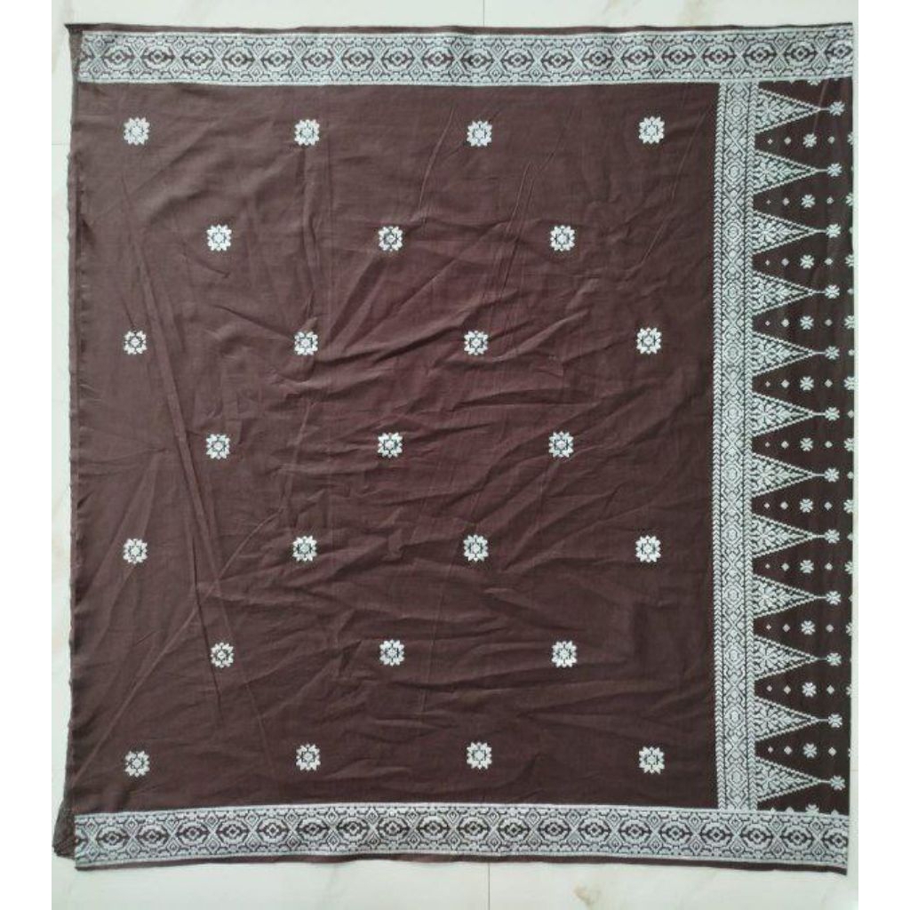 kain Prada silver coklat bahan rok batik baju batik