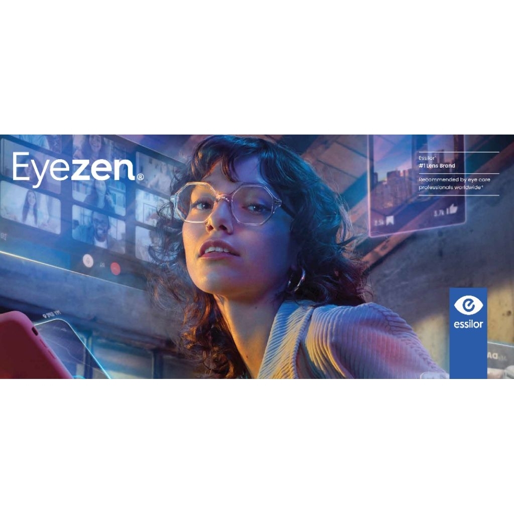 Lensa Crizal Eyezen Start  Stok With BlueUV capture Crizal Sapphire Original