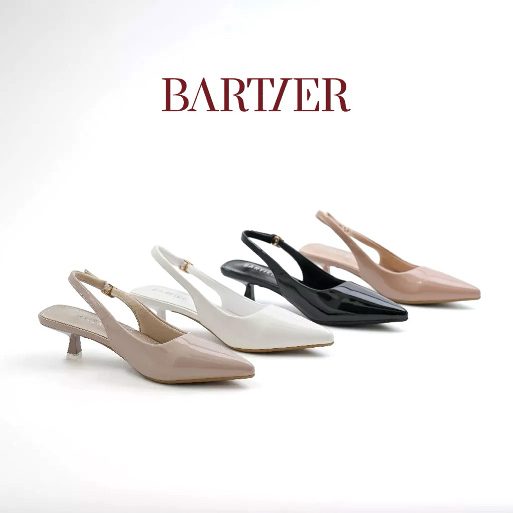 BARTIER - MOLLY HEELS SEPATU HAK WANITA HEELS 5CM GLOSSY HEELS TALI