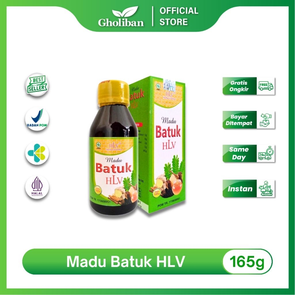 

Madu Batuk HLV 165g Solusi Alami Meredakan Batuk dan Pilek