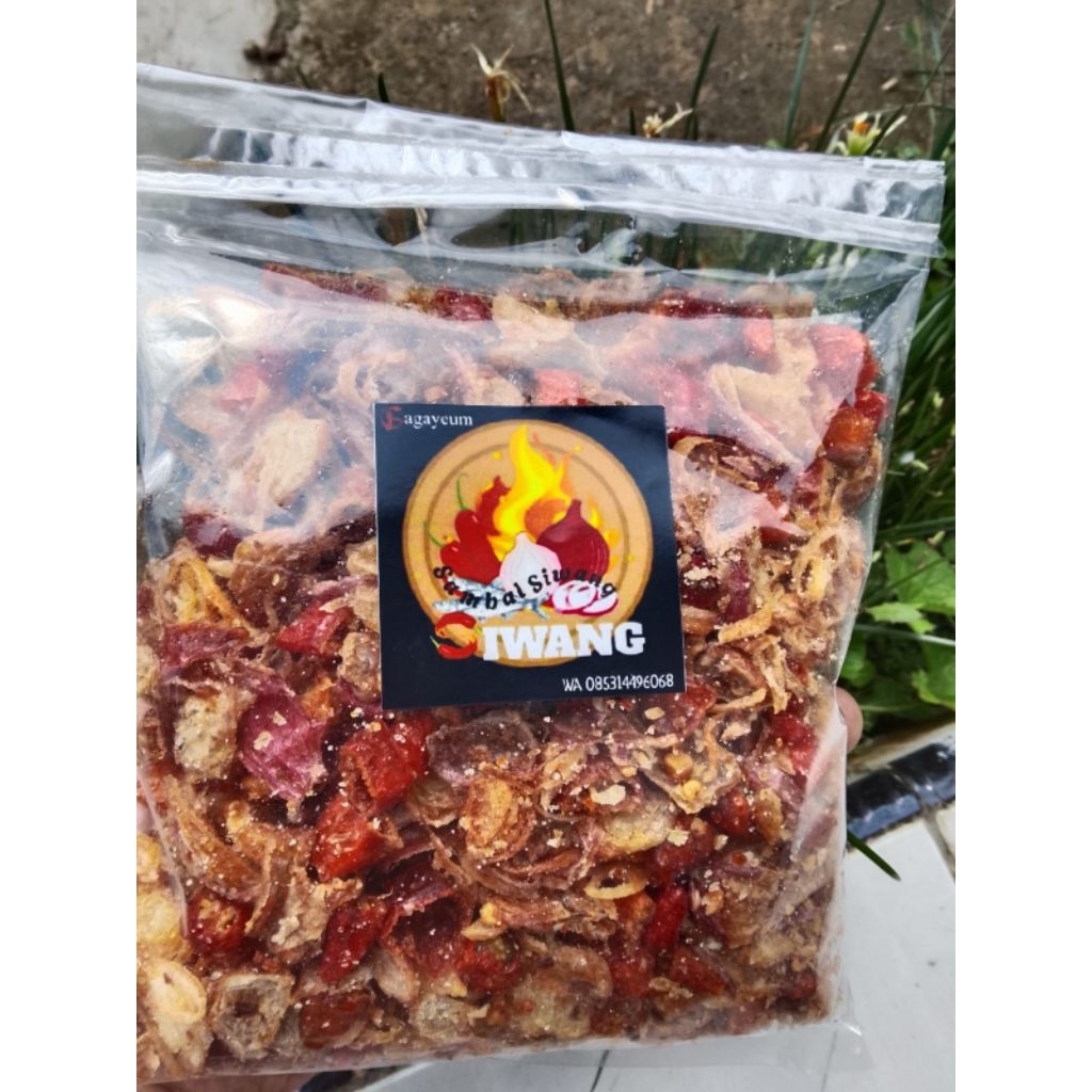 

sambal siwang,sambal kering,sambal bawang,sambal kriuk 250 gram