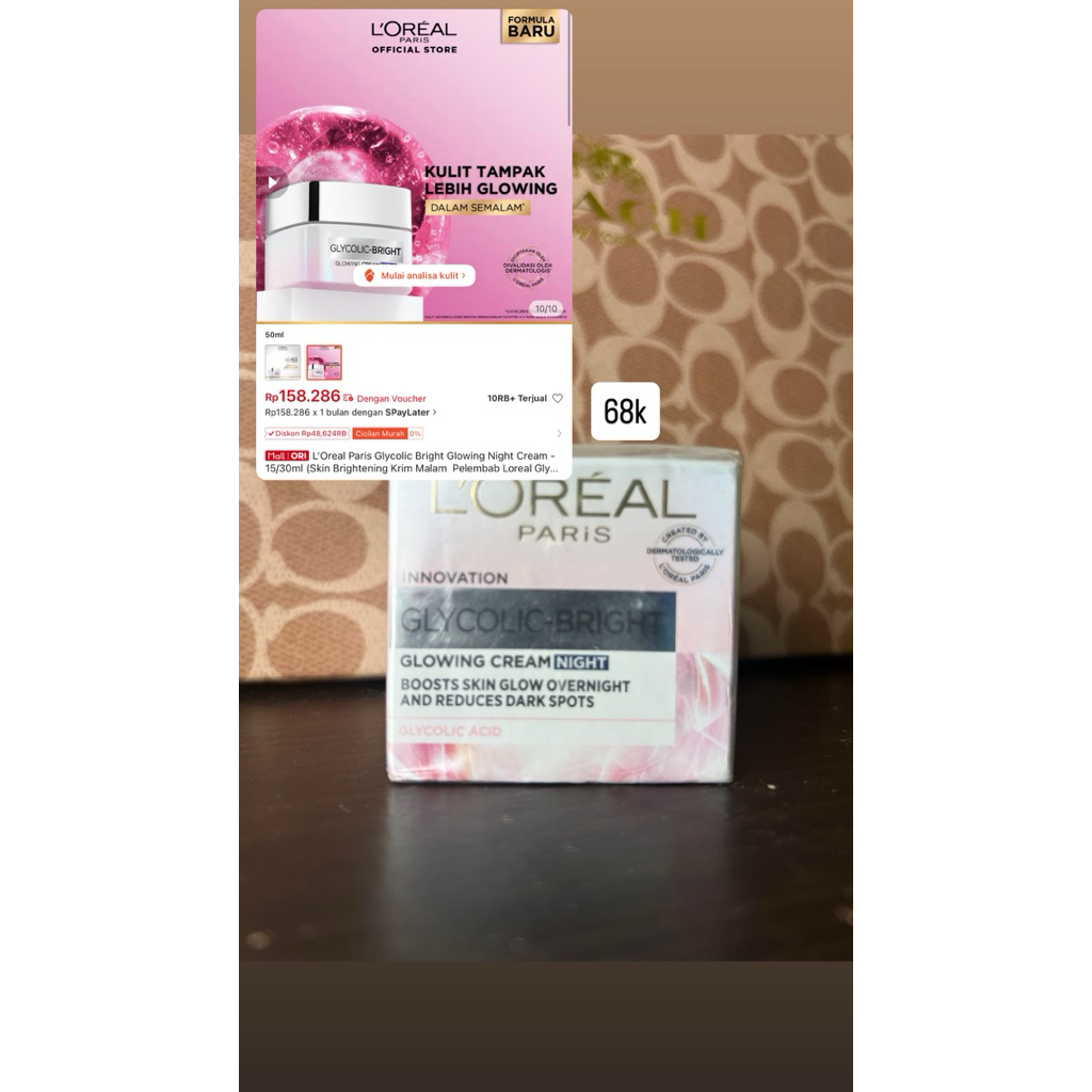 LOREAL GLYCOLIC BRIGHT NIGHT CREAM