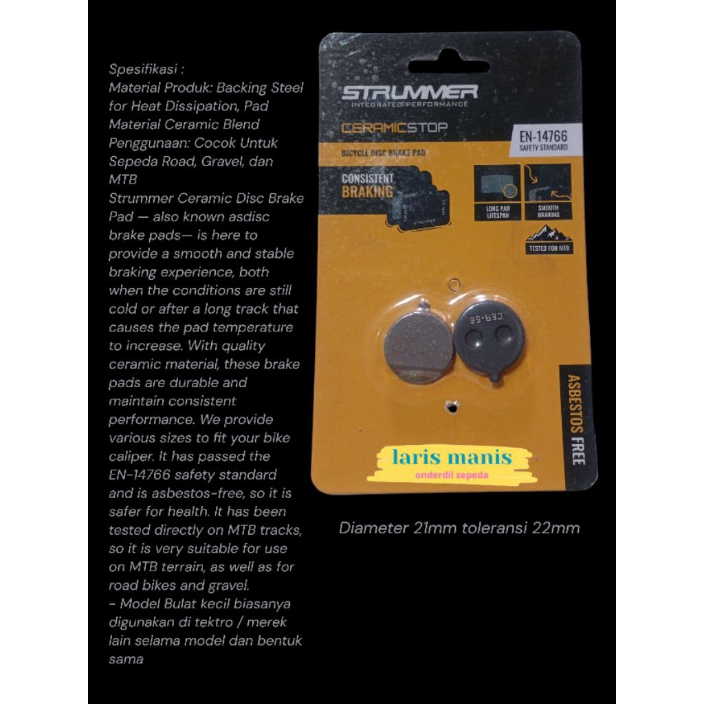 Kampas Rem Cakram Disc Brake Sepeda strummer CER 56