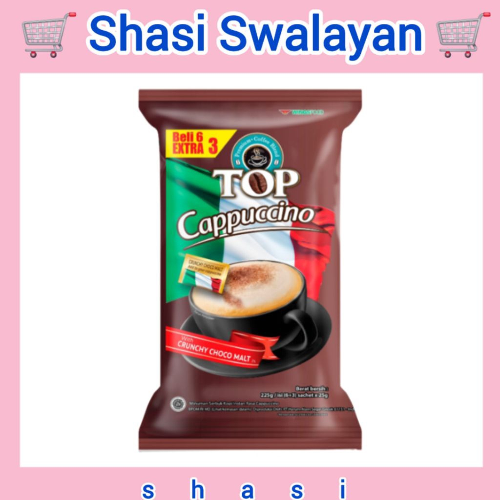

TOP Coffee Cappuccino 9 Sachet x 25 gr - Kopi Instan