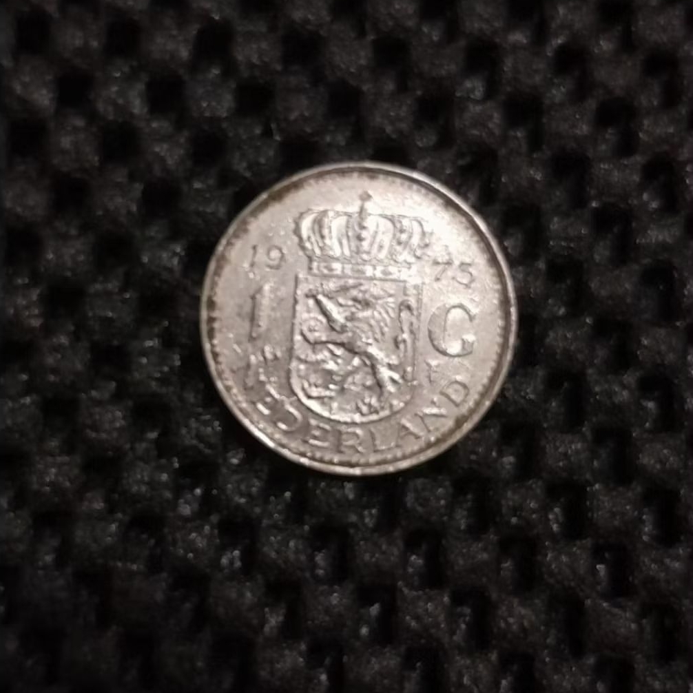 Koin Belanda 1 Gulden tahun 1973 (uang koin asli)