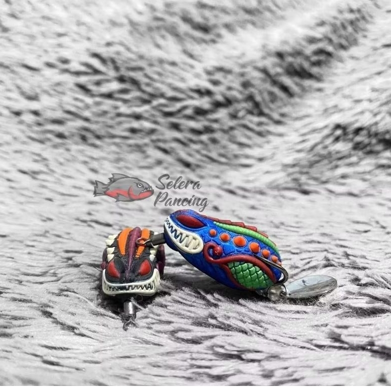 Umpan Pancing SOFT FROG THAILAND 3D LURE 3,5cm Escobar Casting Toman, Gabus, dll