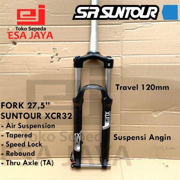 Fork SR Suntour XCR 32 LOR Air 120mm Tapered TA Thru Axle | Suspension Fork MTB Suspensi Angin