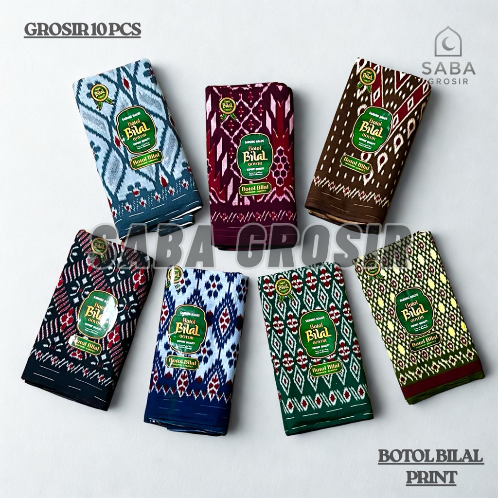 Grosir 10 Pcs - Sarung Goyor Printing Premium Botol Bilal Jumbo Terbaru