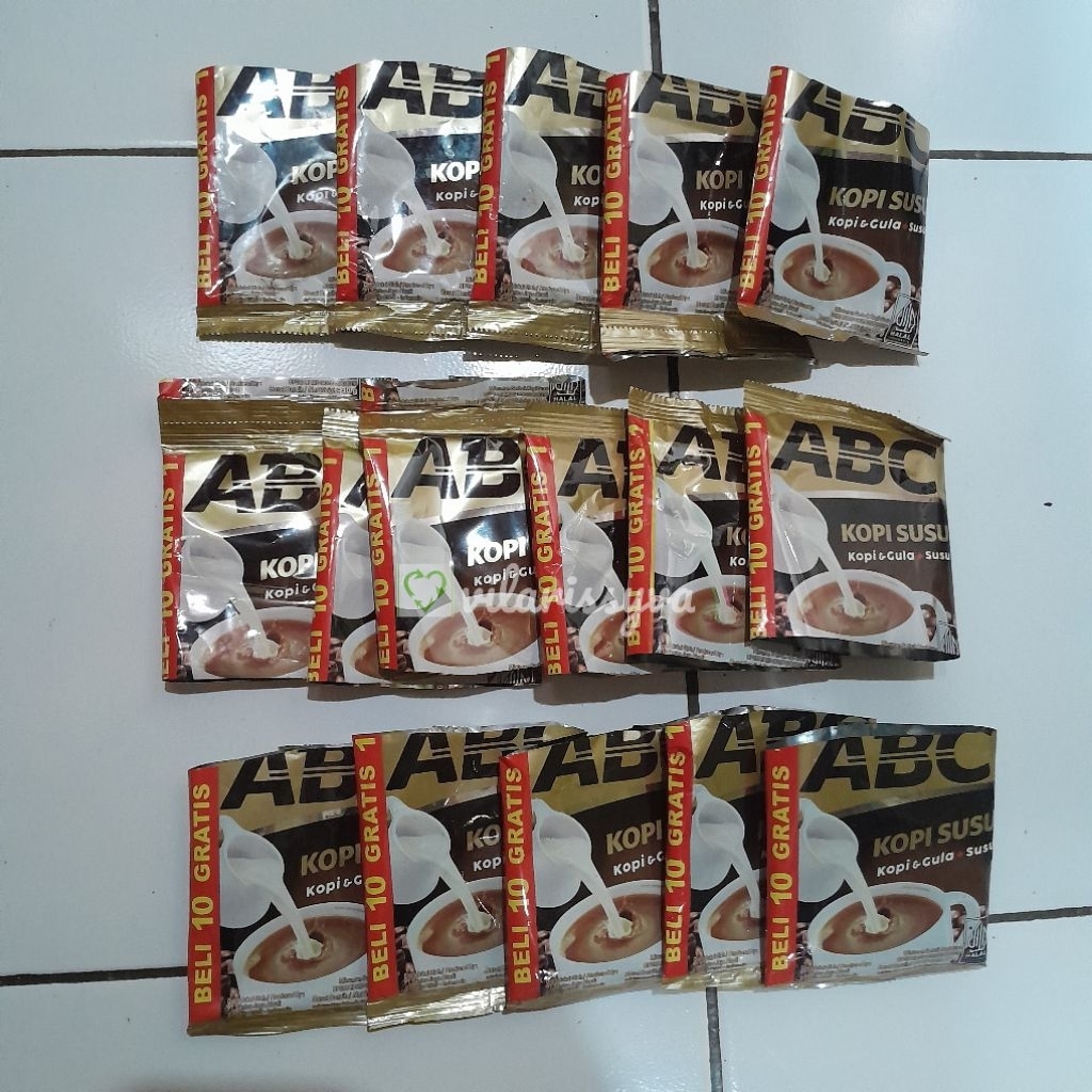 

bungkus bekas kopi abc 50pcs bahan kerajinan