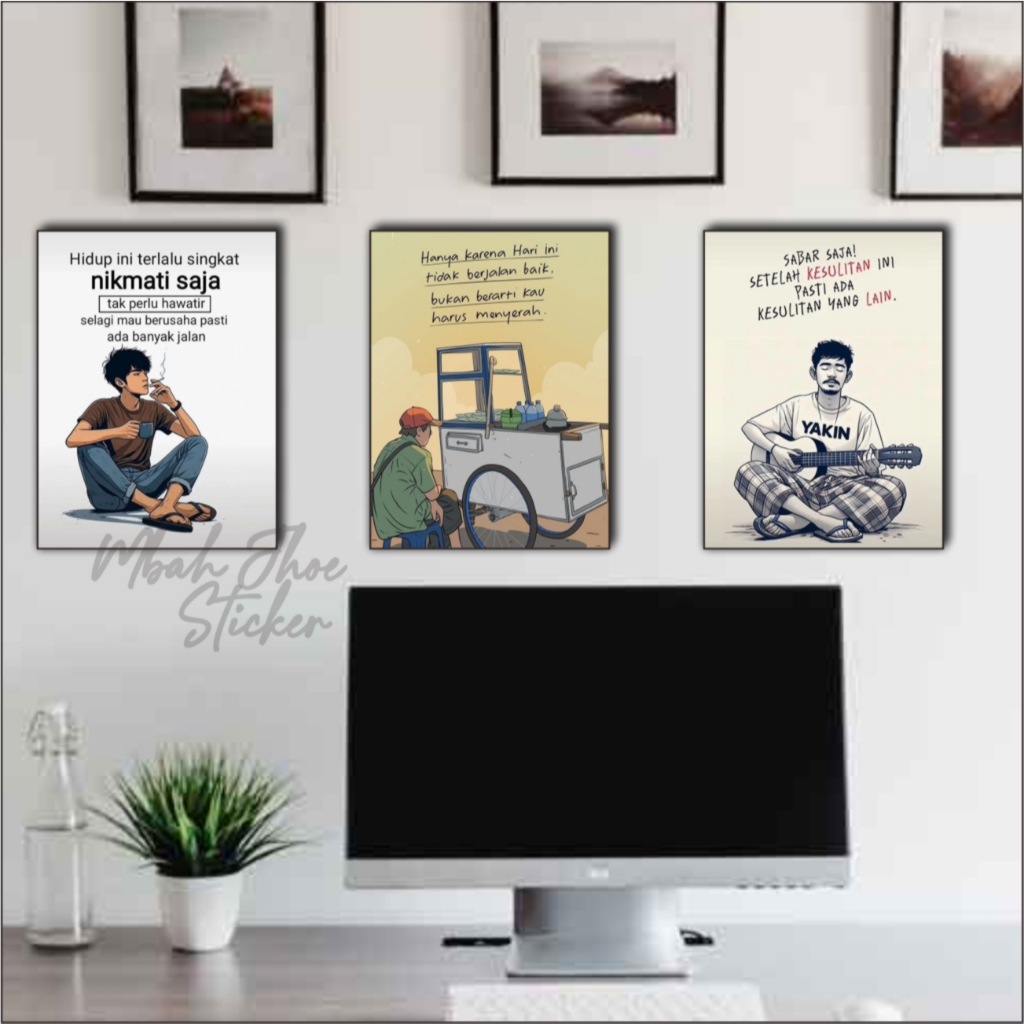 Hiasan Dekorasi Dinding Pajangan Ruang kerja Kantor Quotes Motivasi kerja