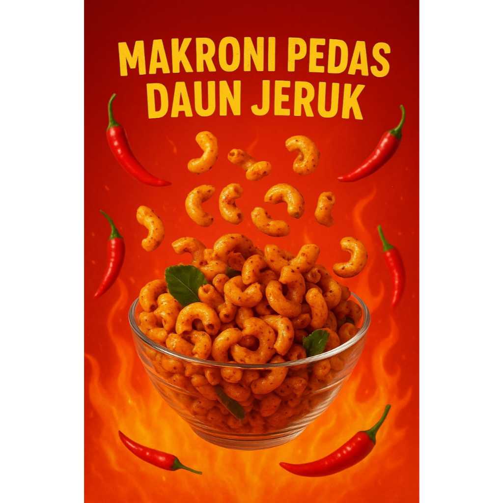 

Makaroni Pedas daun jeruk Bumbu Cikruh 1kg "MAKARONI JETREK