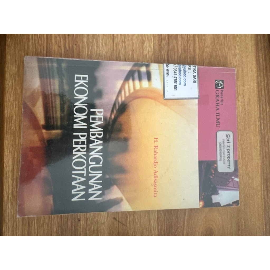buku pembangunan ekonomi perkotaan rahardjo adisasmita (bekas)