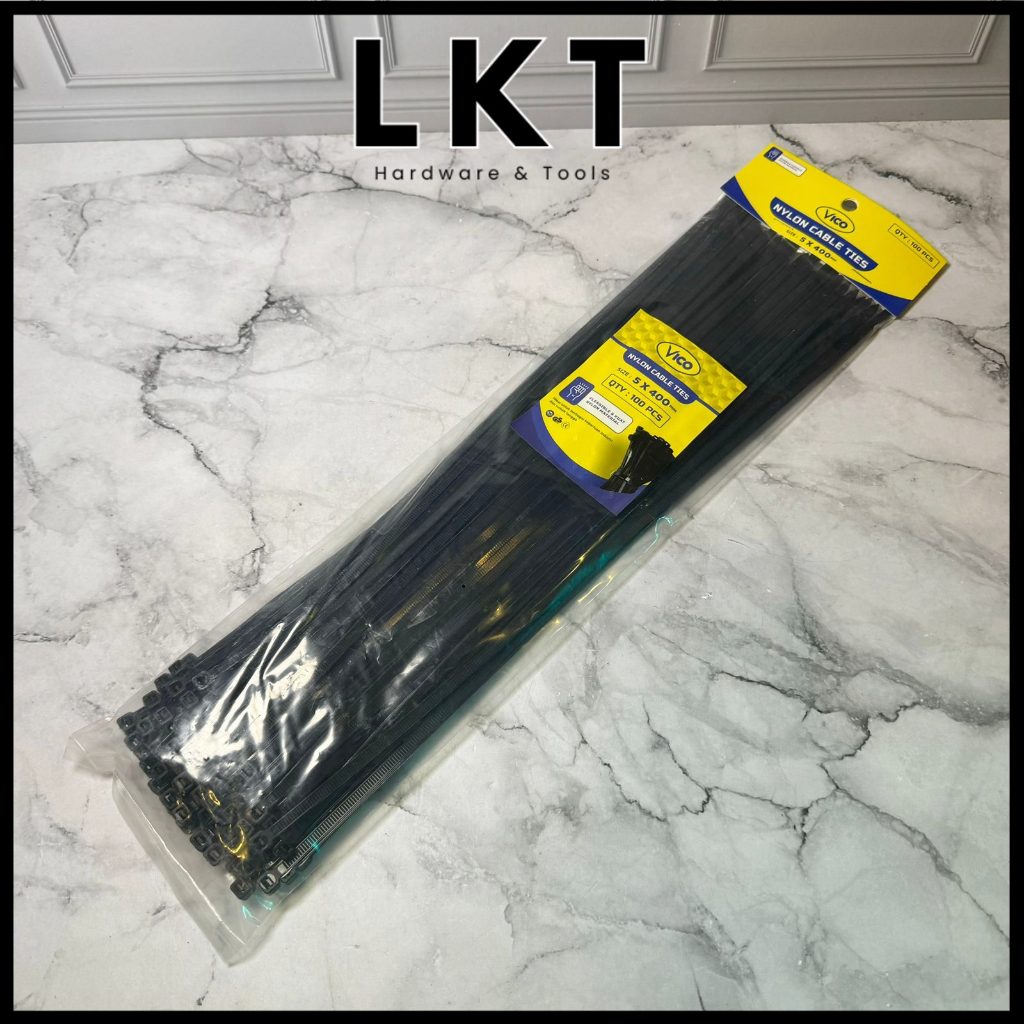 

VICO Kabel Ties Tali Segel Plastik 5 mm x 400 mm Isi 100 Buah