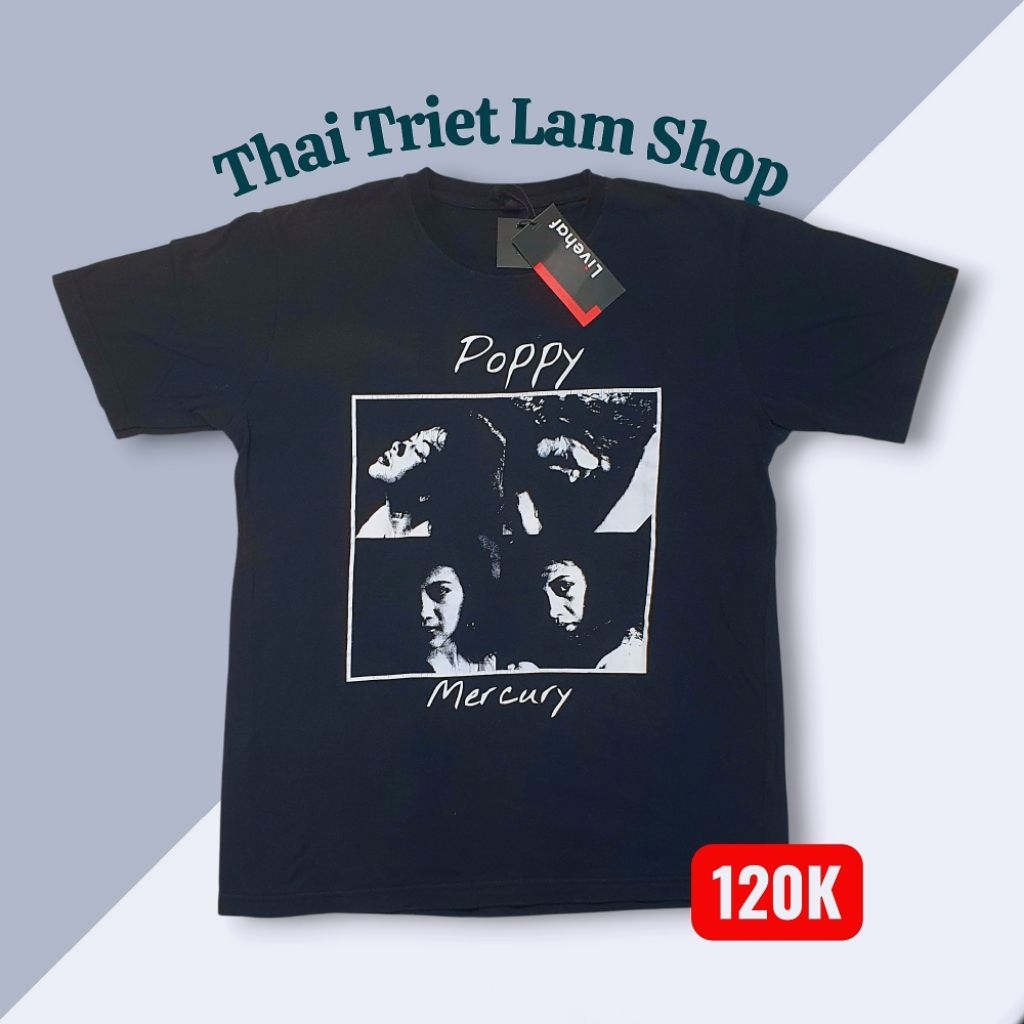 Kaos Cotton Pria / Wanita Gambar Poppy Mercury