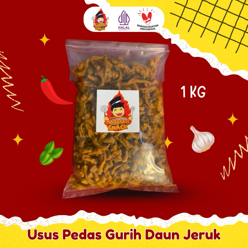 

Usus Pedas Crispy Daun Jeruk Marasati Snack 1 KG