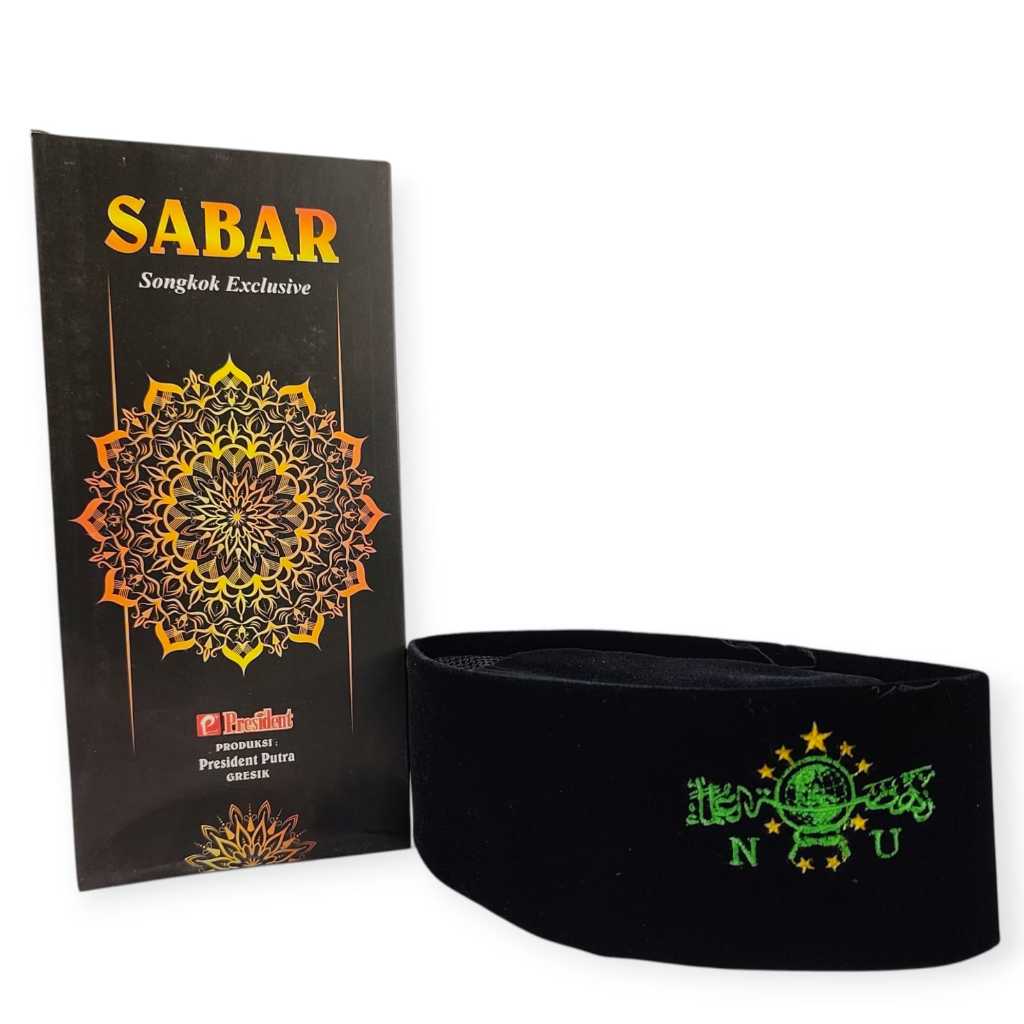 President Peci Beludru Bordir Hijau NU