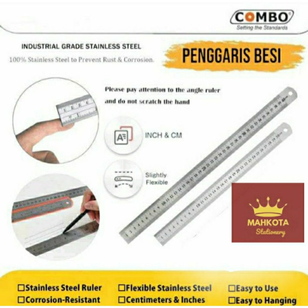 

Penggaris Besi 30 cm . 60 cm COMBO/Penggaris Besi