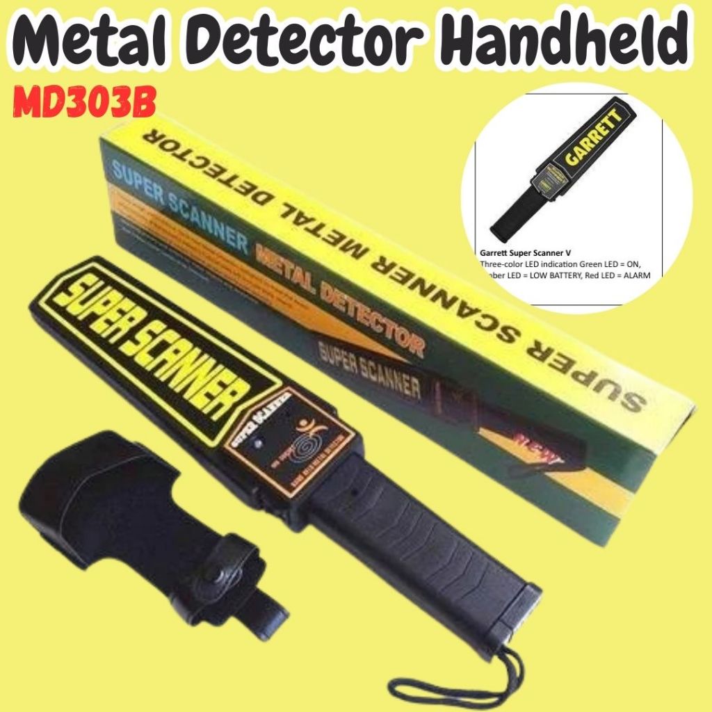 COD ANENG Alat Pendeteksi Logam Emas Security Metal Detector Handheld Adjustable Sensitivity MD303B