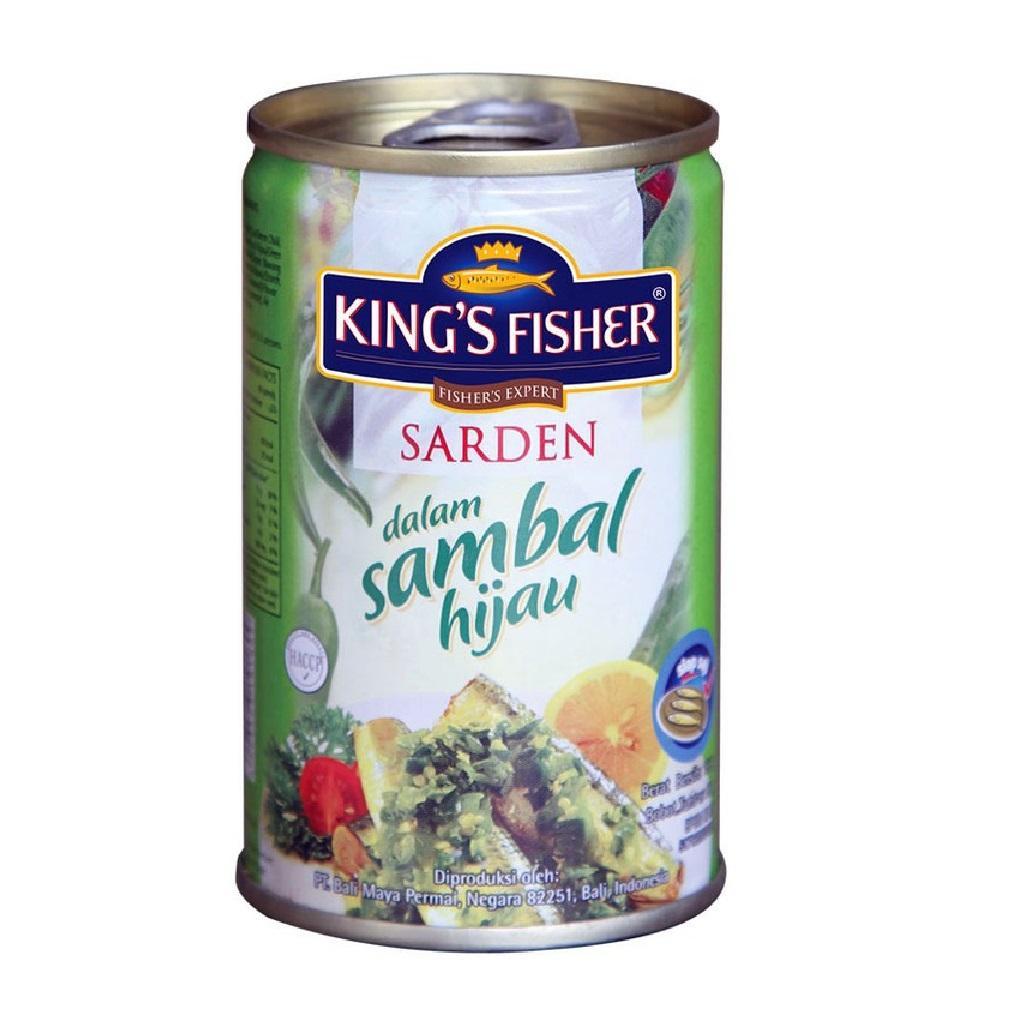 

sarden sardines kaleng king's fisher sambal ijo green chili 425
