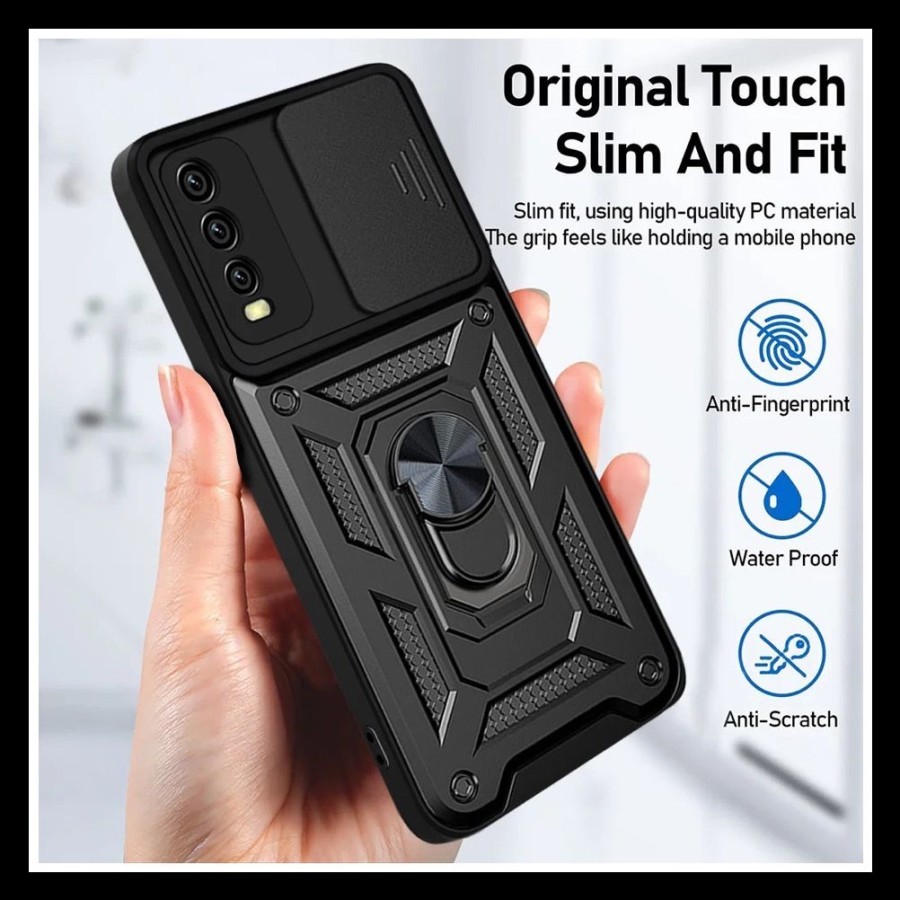 Vivo Y17 / Y15 / Y12 Gundam Slide iRing Original Case Hard Casing Soft Cover