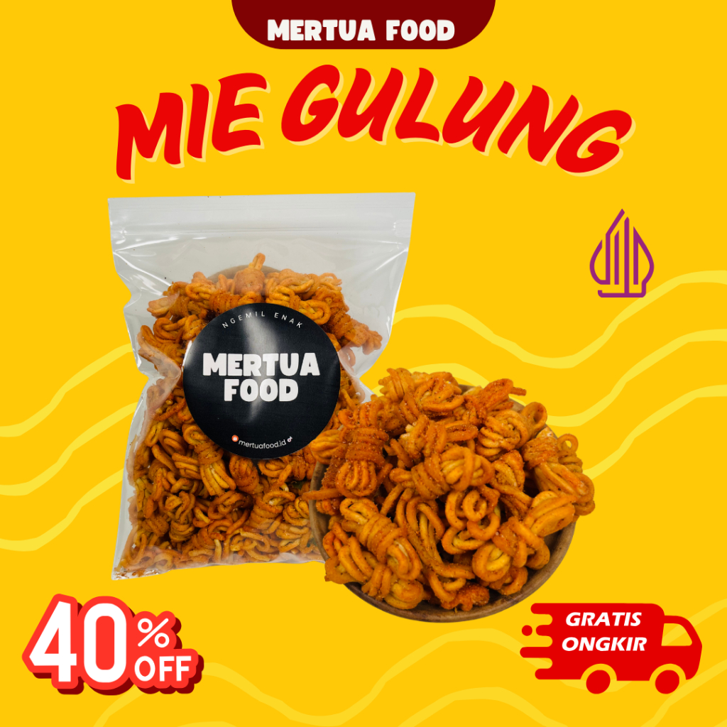 

Mertua Food - Mie Gulung Pedas Ori 1kg Cetar, Renyah & Ekstra Nagih. Mie Lilit Viral