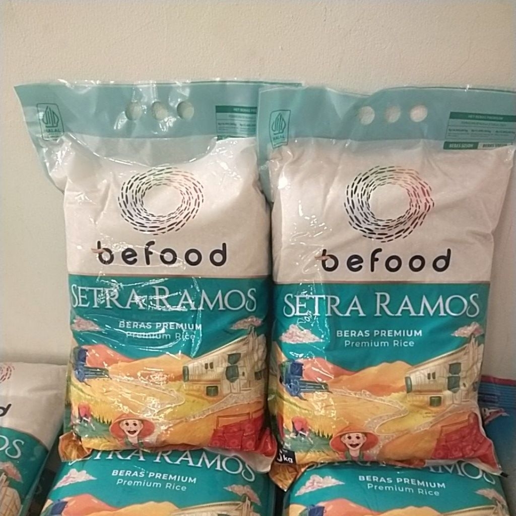 

beras premium sentra Ramos befood kemasan 5 kg