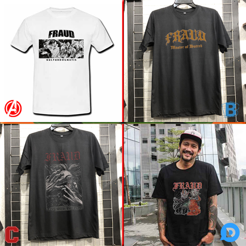 Kaos Fraud Band Tshirt Bahan Katun Casual Unisex T-SHIRT [BISA COD]
