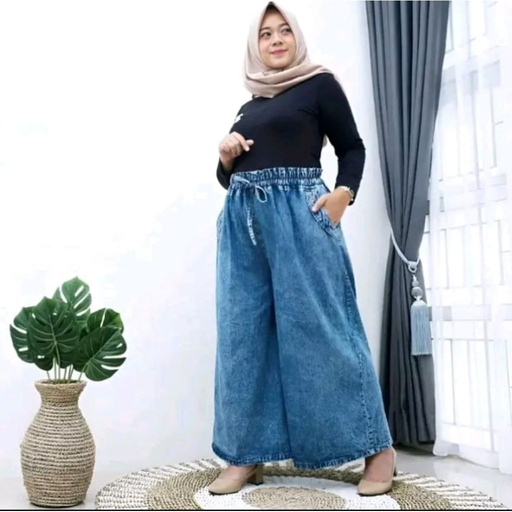 kulot jeans wanita dewasa celana panjang wanita celana wanita model terbaru kulot panjang dewasa wan