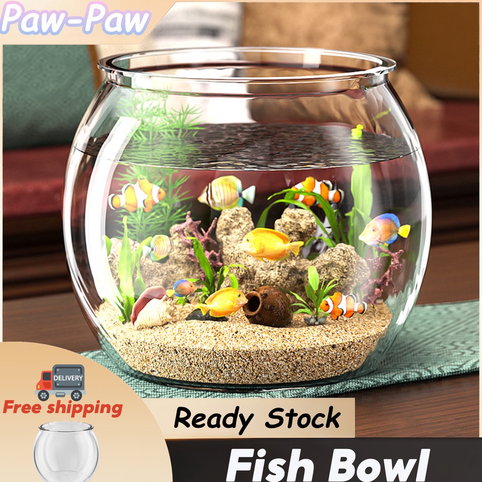 Promo Aquarium Fish Bowl  Tangki ikan bulat  Toples Bulat KuraKura Wadah Tanaman Hias HidroponikKayu