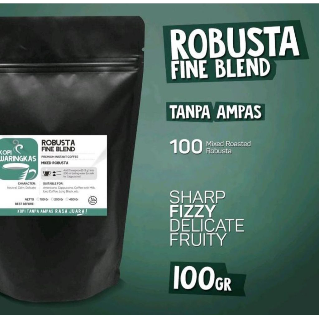

KOPI WARINGKAS ROBUSTA FINE BLEND (100 GR) | KOPI BUBUK TANPA AMPAS SUPER ENAK (100 GR)