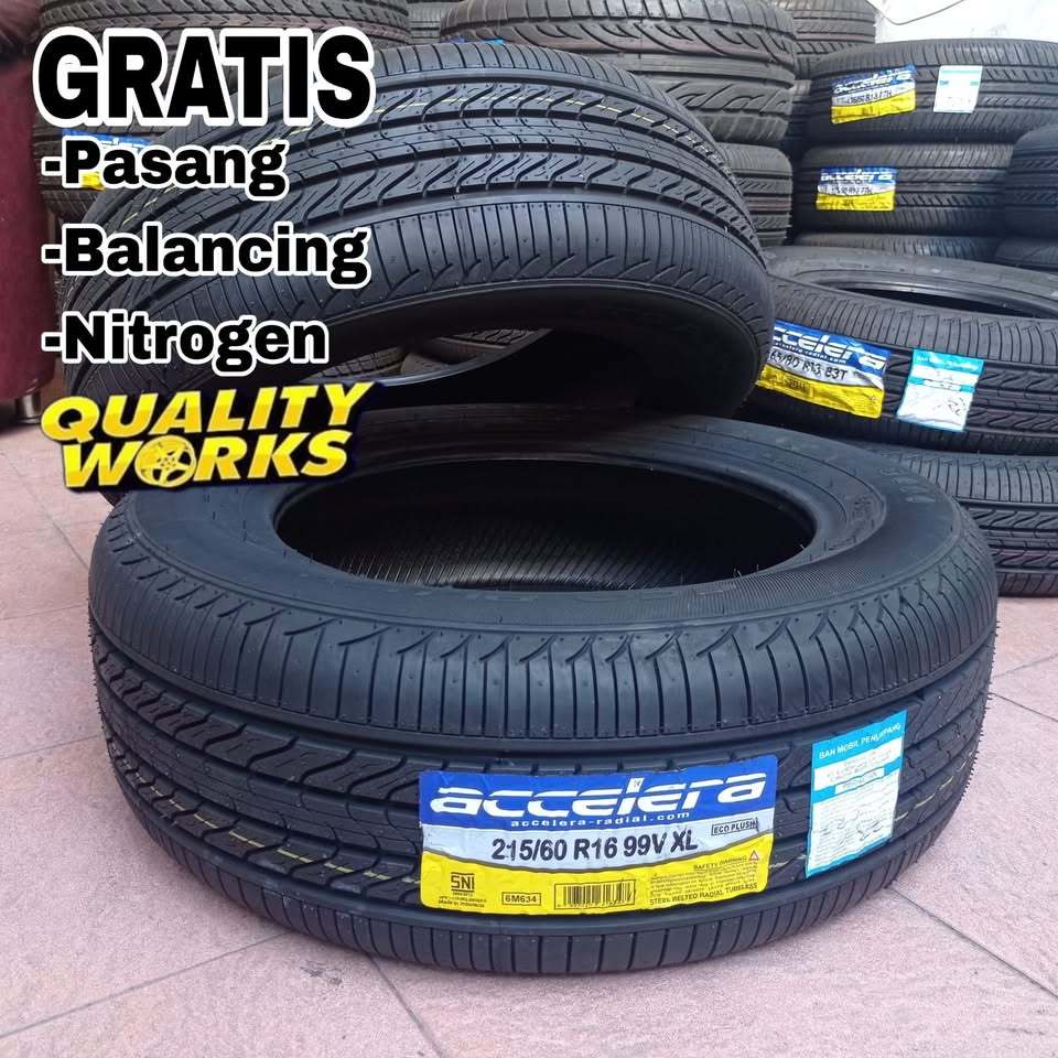 BAN STANDAR MOBIL CRV XTRAIL 215 60 R16 ACCELERA ECOPLUSH BAN TUBLLES 215/60 R16