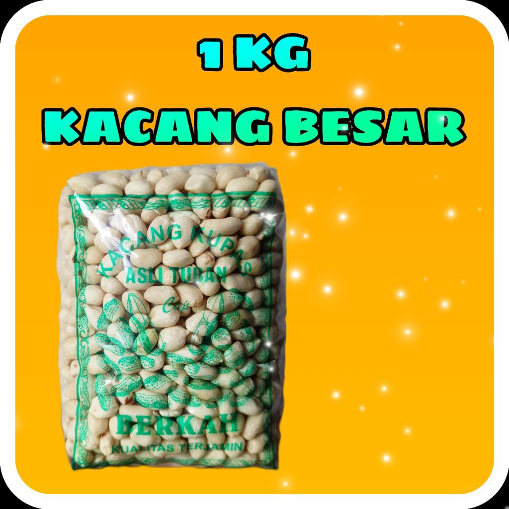 

kacang kupas tuban biji besar 1 kg cocok di buat kacang bawang kacang goreng kacang