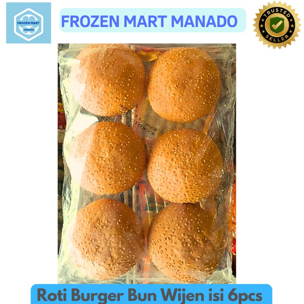 

Roti Burger Bun Wijen isi 6pcs - Frozen Mart Manado (Frozen Food Manado)