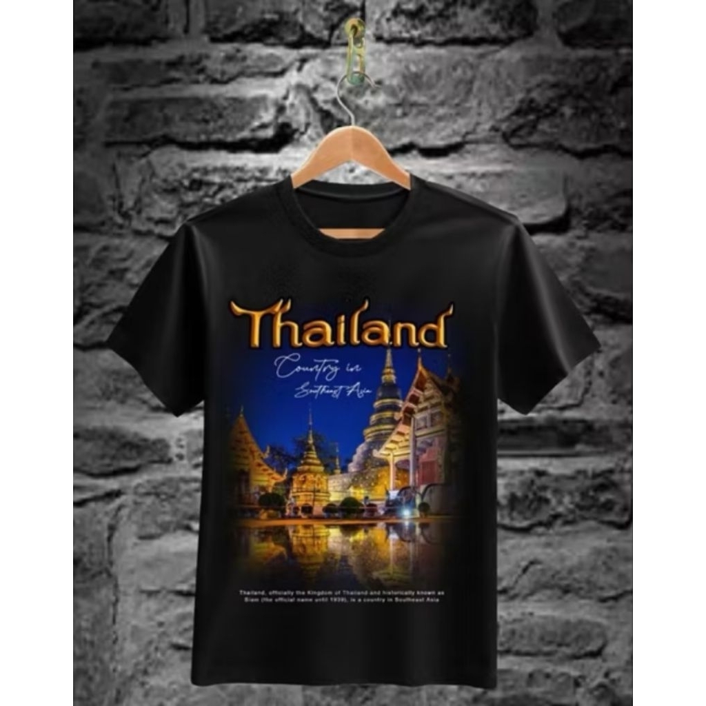 kaos oleh-oleh thailand ComeTHAILAND pagoda Light night Baju souvenir thailand
