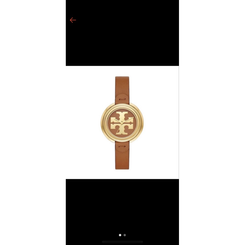 Preloved  PL Jam Tangan Wanita Tory Burch TBW6201 MILLER WATCH luggage / coklat bata