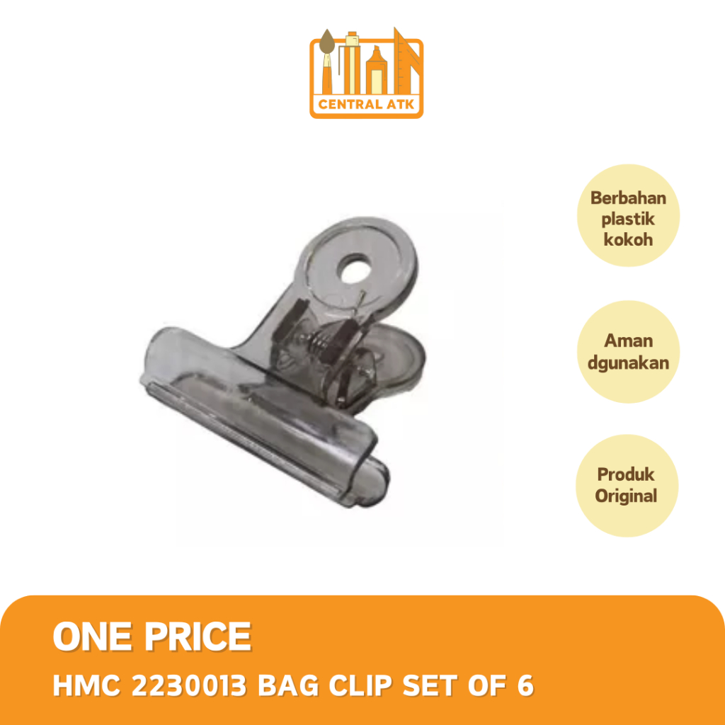 

HMC 2230013 BAG CLIP SET OF 6 / KLIP TRANSPARANT (1 PCS)