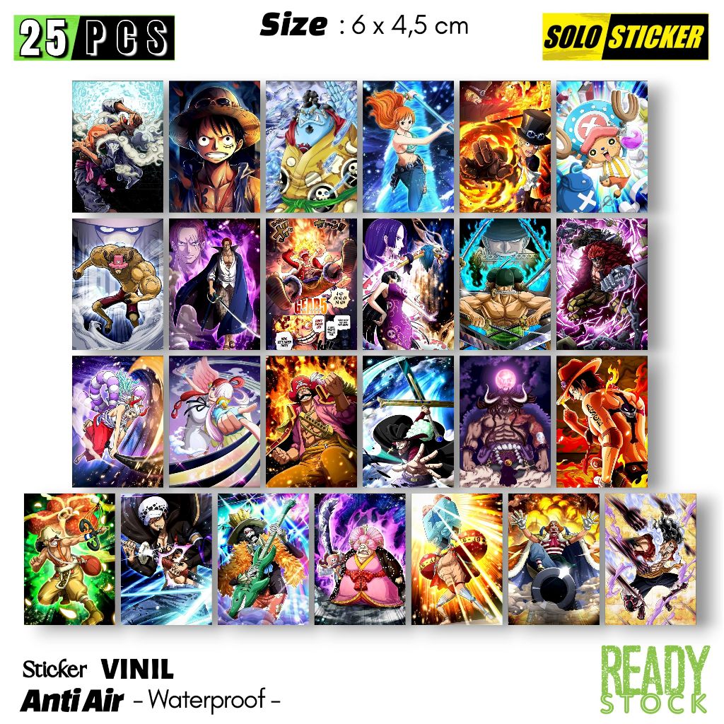 

Sticker Vinil One Piece Waterproof Sticker Laptop Paper Stationery Tumbler Koper HP Diary Notebook