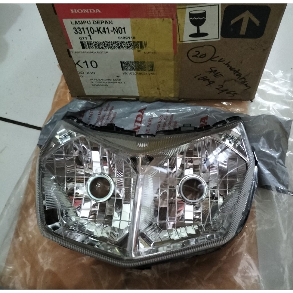 LAMPU DEPAN REFLEKTOR SUPRA X125 2014 ORIGINAL AHM ASLI NOS