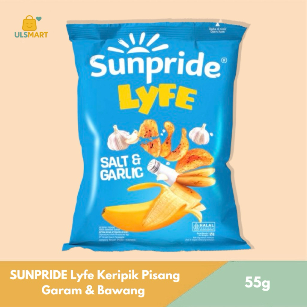 

SUNPRIDE Lyfe Keripik Pisang Garam & Bawang 55 g