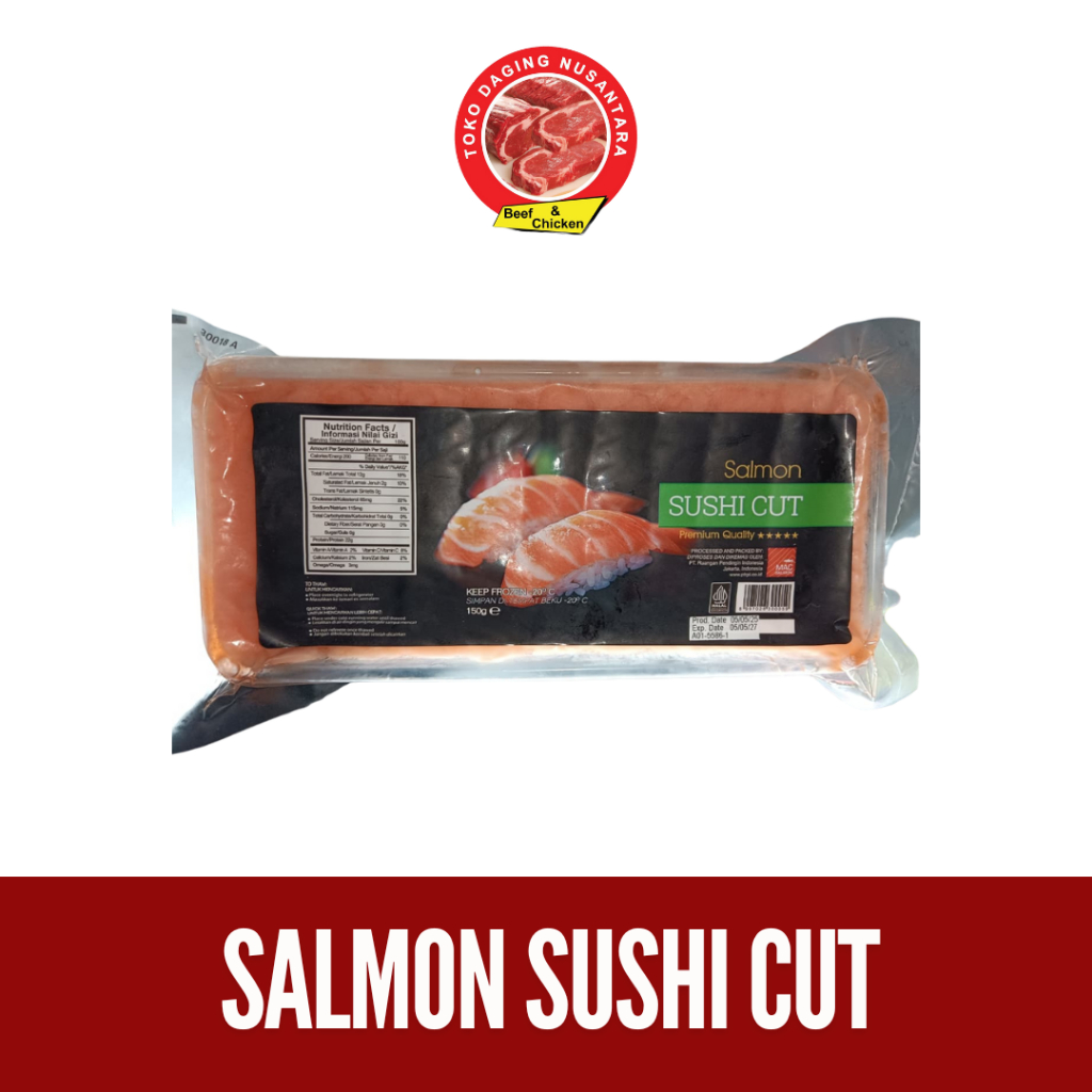 Salmon Sushi Cut 150 Gram / Salmon Sushi Frozen